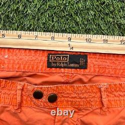 VTG Polo Ralph Lauren Cargo Paratrooper Pants 36x30 (34x30) Orange Military Ligh