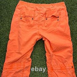 VTG Polo Ralph Lauren Cargo Paratrooper Pants 36x30 (34x30) Orange Military Ligh