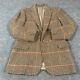 Vtg Polo Ralph Lauren Coat Mens 40 Brown Blazer Tweed Wool Usa Union Made Preppy