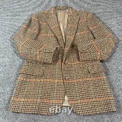 VTG Polo Ralph Lauren Coat Mens 40 Brown Blazer Tweed Wool USA Union Made Preppy