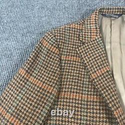 VTG Polo Ralph Lauren Coat Mens 40 Brown Blazer Tweed Wool USA Union Made Preppy