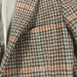 VTG Polo Ralph Lauren Coat Mens 40 Brown Blazer Tweed Wool USA Union Made Preppy