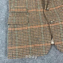 VTG Polo Ralph Lauren Coat Mens 40 Brown Blazer Tweed Wool USA Union Made Preppy