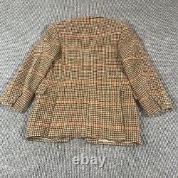 VTG Polo Ralph Lauren Coat Mens 40 Brown Blazer Tweed Wool USA Union Made Preppy
