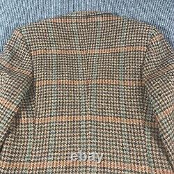 VTG Polo Ralph Lauren Coat Mens 40 Brown Blazer Tweed Wool USA Union Made Preppy