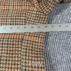 VTG Polo Ralph Lauren Coat Mens 40 Brown Blazer Tweed Wool USA Union Made Preppy