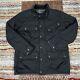 Vtg Polo Ralph Lauren Flannel Lined Field Jacket Utility Moto Black Medium M
