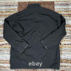 VTG Polo Ralph Lauren Flannel Lined Field Jacket Utility Moto Black Medium M