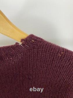 VTG Polo Ralph Lauren Grandpa Bear RL'92 Wool Knitted Sweater RARE Maroon L