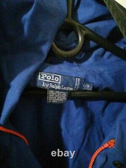 VTG Polo Ralph Lauren HI Tech Windbreaker Light Jacket Black Blue Orange Men L