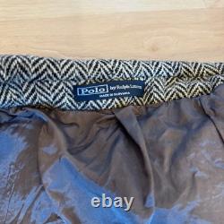 VTG! Polo Ralph Lauren Herringbone Blazer Virgin Wool Sport Coat Jacket 42R