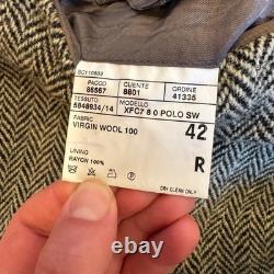 VTG! Polo Ralph Lauren Herringbone Blazer Virgin Wool Sport Coat Jacket 42R