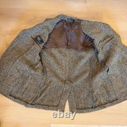 VTG! Polo Ralph Lauren Herringbone Blazer Virgin Wool Sport Coat Jacket 42R