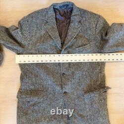 VTG! Polo Ralph Lauren Herringbone Blazer Virgin Wool Sport Coat Jacket 42R