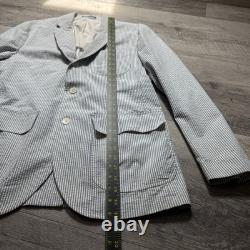 VTG Polo Ralph Lauren Jacket 42R Seersucker Unstructured Blazer Regatta Yacht