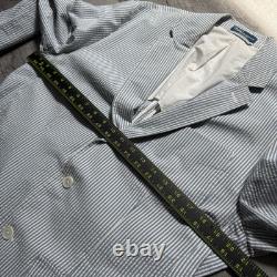 VTG Polo Ralph Lauren Jacket 42R Seersucker Unstructured Blazer Regatta Yacht