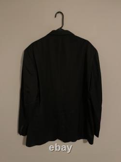 VTG Polo Ralph Lauren Made in USA Black Wool Blazer Suit Jacket Coat Men's 48L