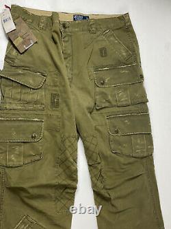 VTG Polo Ralph Lauren Mens Green Military Style Field Cargo Pants 38 x 34 $285