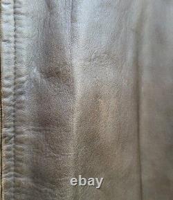 VTG Polo Ralph Lauren Mens XL Butter Soft Leather Lambskin Zip Bomber Jacket Brn