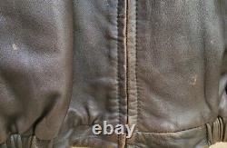 VTG Polo Ralph Lauren Mens XL Butter Soft Leather Lambskin Zip Bomber Jacket Brn