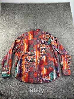 VTG Polo Ralph Lauren RL Western Shirt Mens XXL 2XL Psychedelic Snap Button Up