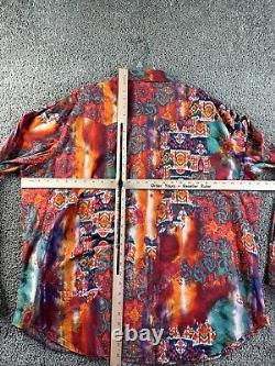 VTG Polo Ralph Lauren RL Western Shirt Mens XXL 2XL Psychedelic Snap Button Up
