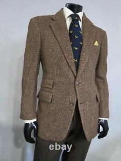 VTG Polo Ralph Lauren made in USA Brown herringbone sport coat 40-41 R