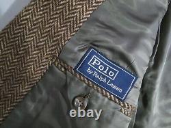 VTG Polo Ralph Lauren made in USA Brown herringbone sport coat 40-41 R