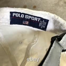 VTG Polo Sport Hat Cycle 3m Reflective White Ralph Lauren Rare Stadium 1992