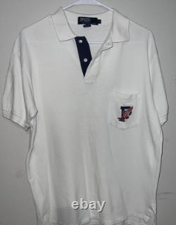 VTG Polo by Ralph Lauren Medium P Wings Stadium Polo Shirt Made In USA 1990s