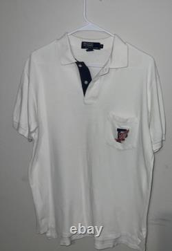 VTG Polo by Ralph Lauren Medium P Wings Stadium Polo Shirt Made In USA 1990s