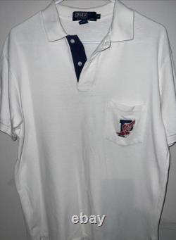 VTG Polo by Ralph Lauren Medium P Wings Stadium Polo Shirt Made In USA 1990s