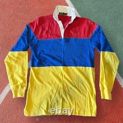 VTG Polo by Ralph Lauren RL-67 1993 Rugby Shirt Long Sleeve Colorblock Size L