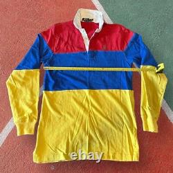 VTG Polo by Ralph Lauren RL-67 1993 Rugby Shirt Long Sleeve Colorblock Size L