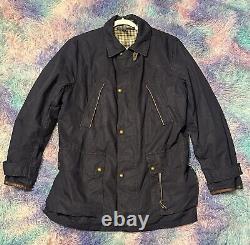 VTG RARE POLO RALPH LAUREN TRENCH JOCKEY COAT BEAR RUGBY RRL PURPLE Large Blue