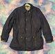 Vtg Rare Polo Ralph Lauren Trench Jockey Coat Bear Rugby Rrl Purple Large Blue
