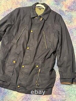 VTG RARE POLO RALPH LAUREN TRENCH JOCKEY COAT BEAR RUGBY RRL PURPLE Large Blue