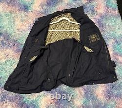 VTG RARE POLO RALPH LAUREN TRENCH JOCKEY COAT BEAR RUGBY RRL PURPLE Large Blue