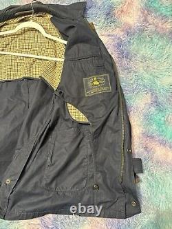 VTG RARE POLO RALPH LAUREN TRENCH JOCKEY COAT BEAR RUGBY RRL PURPLE Large Blue