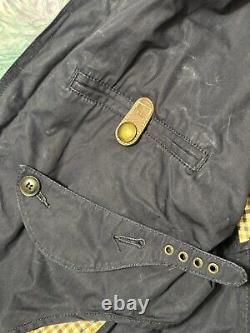 VTG RARE POLO RALPH LAUREN TRENCH JOCKEY COAT BEAR RUGBY RRL PURPLE Large Blue
