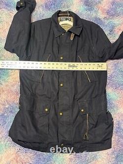 VTG RARE POLO RALPH LAUREN TRENCH JOCKEY COAT BEAR RUGBY RRL PURPLE Large Blue