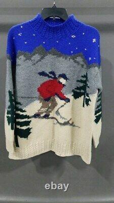 VTG Ralph Lauren POLO SWEATER ski flag fair isles snowflake M