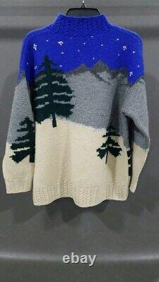 VTG Ralph Lauren POLO SWEATER ski flag fair isles snowflake M