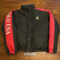 VTG Ralph Lauren Polo USA Circle Ski Cookie Goose Down Jacket 1992 Suicide KANAN