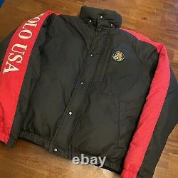 VTG Ralph Lauren Polo USA Circle Ski Cookie Goose Down Jacket 1992 Suicide KANAN