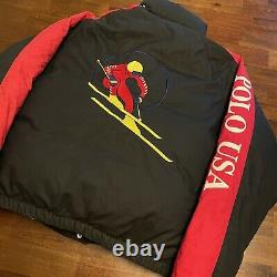 VTG Ralph Lauren Polo USA Circle Ski Cookie Goose Down Jacket 1992 Suicide KANAN