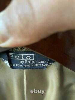 Vintage 1980's Polo Ralph Lauren Tweed Wool Blazer 40R Made in USA