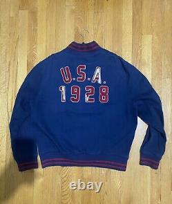 Vintage 1990's Polo Ralph Lauren 1928 Olympic Games Varsity Jacket