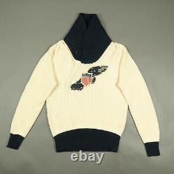 Vintage 1990s Polo Ralph Lauren P Wing Shawl Collar Sweater Size Medium