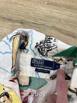 Vintage 1992 Polo Ralph Lauren Olympic Stadium Track & Field Shirt Size Large